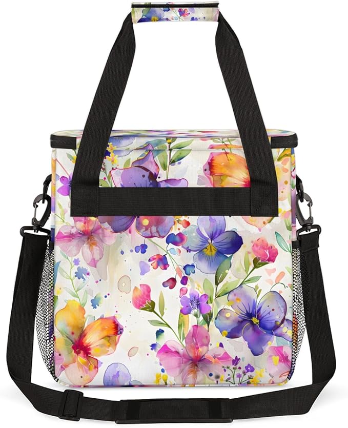 Tender Flower Coffee Maker Carrying Bag Portable Travel Storage Tote Bag Compatible with K-Mini or K-Mini Plus Single Serve Coffee Brewer Carrying Case with Multiple Pockets &amp Shoulder Strap