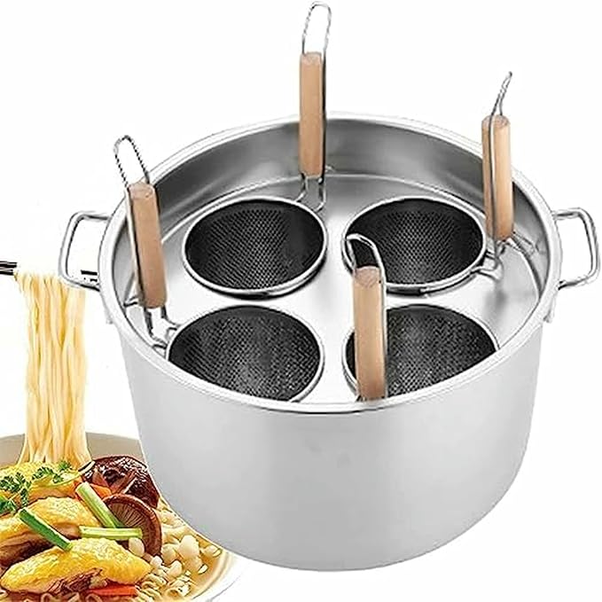 Set of Pots for 5 Holes Paste Stainless Steel Potplay with Homemade Kitchen and Restaurant Restaurant4 Hole