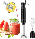 Bonsenkitchen Immersion Blender 12-Speed &amp Turbo Electric Stick Blender with Sharp Blades Egg Whisk 24oz Beaker Perfect for Soups Smoothies Sauces Easy Clean Versatile