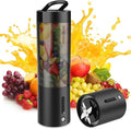 16 oz Portable Blender for Shakes &amp Smoothies Magnetic USB Rechargeable Personal Blenders Mini Juicer Mixer with Handle Lid for Carrying Black