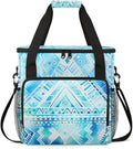 Ethnic Geometry Coffee Maker Carrying Bag Polynesian Pattern Travel Storage Bag Compatible with K-Mini or K-Mini Plus Single Serve Coffee Brewer Carrying Case with Multiple Pockets &amp Shoulder St