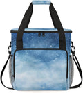 Blue Sequin Glitter Coffee Maker Carrying Bag Portable Travel Storage Tote Bag Compatible with K-Mini or K-Mini Plus Single Serve Coffee Brewer Carrying Case with Multiple Pockets &amp Shoulder Str