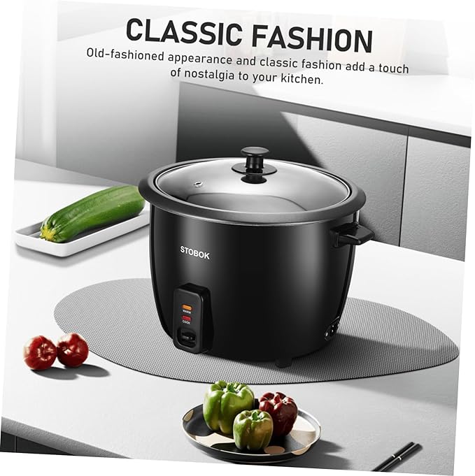 Healifty Portable Electric Rice Cooker with Clear Lid Multi-functional Cooker for Rice Porridge Stews Soups and Steamed Food Automatic Keep Warm US Plug for Household Use