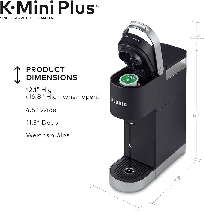Keurig K-Mini Plus Single Serve Coffee Maker with Donut Shop Coffee Pods 32 count