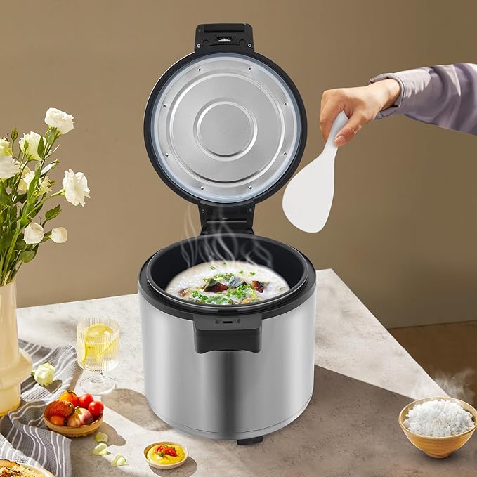 23L/6 Gallon Electric Non-stick Rice Warmer Food Warmer w/Rice Spoon 110W
