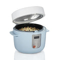 Hamilton Beach Digital Programmable Rice Cooker &amp Food Steamer12 Cups Cooked (6 Uncooked) with Slow Cook &amp Hard-Boiled Egg Functions Steam &amp Rinse Basket Blue (37561)