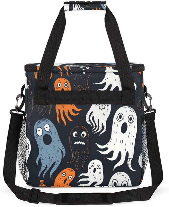 Graffiti Spooky Ghosts Coffee Maker Carrying Bag Travel Storage Bag Compatible with K-Mini or K-Mini Plus Single Serve Coffee Brewer Carrying Case with Multiple Pockets &amp Shoulder Strap