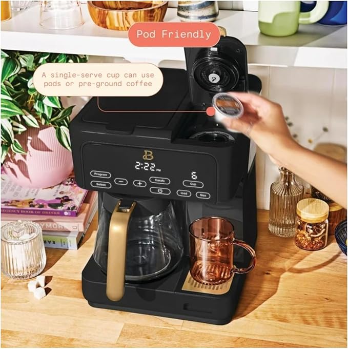 Multi-Brew Coffee Maker 12-cup carafe or a single-serve cup (black)