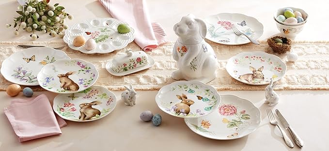 Lenox 893454 Butterfly Meadow Bunny Cookie Jar Easter Serveware