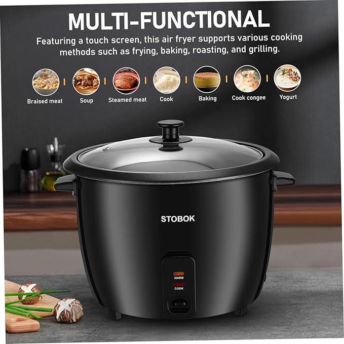 Electric Rice Cooker Multi-functional Grain Cooker for Rice Porridge Stews Household Kitchen Appliance with US Plug and Automatic Keep Warm Function Compact Design for Dorms and