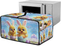 Bunny Easter Egg Print Toaster Oven Dust Cover Bread Maker Machine Covers with Side Pockets Kitchen Small Appliance Protector Easter Decor S