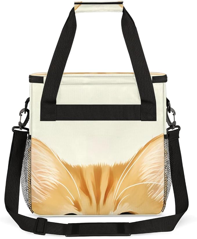Coffee Maker Carrying Bag Interesting Cat Head Single Cup Coffee Maker Travel Bag Compatible with Keurig K-Mini or K-Mini Plus Portable Storage Bag with Shoulder StrapAZ-15