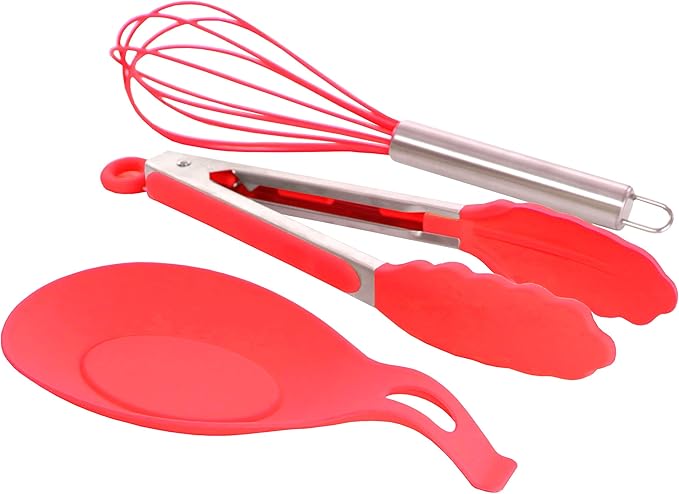 MegaChef Tool Cookware Utensil Set 12 Piece Red