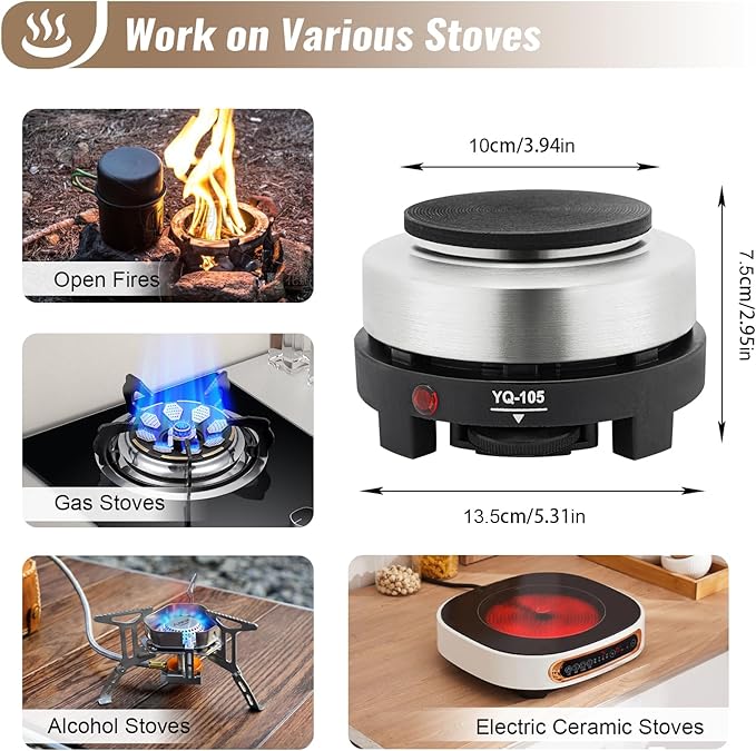 200ml Moka Pot Coffee Maker Stainless Steel 4-Cup Mini Coffee Machine Quick Brew with 5 Gears 32-392℉ Cafe Percolator Hot Water Urn for Offices Catering Church