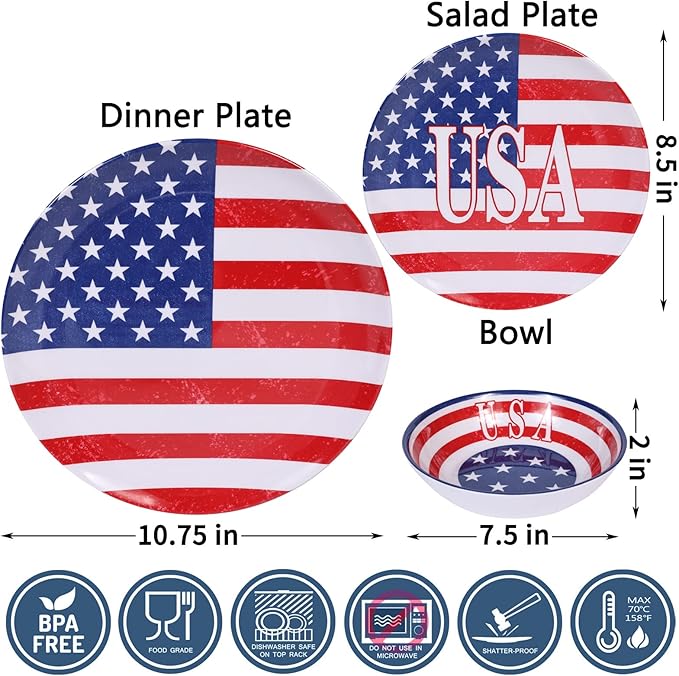 Independence Day American Flag American Flag Dinnerware Sets &amp Star Decorate