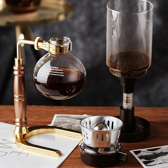 Syphon Coffee Maker 3 Cup Siphon Coffee Brewer Vacuum Coffee Maker Preserve The Original Flavor Of Coffee for Home Office Clubhouse