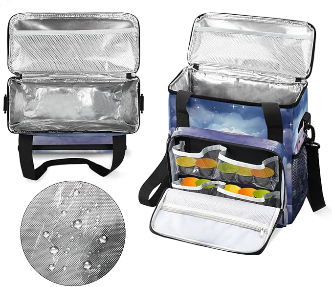 Dream Sheep Coffee Maker Carrying Bag Purple Cloud Travel Storage Bag Compatible with K-Mini or K-Mini Plus Single Serve Coffee Brewer Carrying Case with Multiple Pockets &amp Shoulder Strap