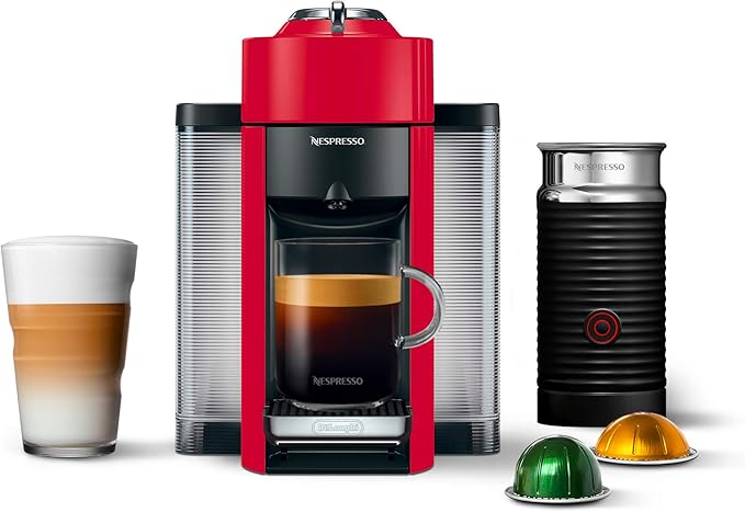 Nespresso Vertuo Coffee and Espresso Machine Bundle by De'Longhi Aeroccino Milk Frother