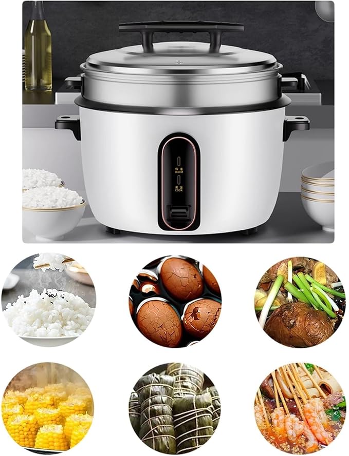 Commercial Electric Rice Cooker Large Capacity With Steamer and Automatic Insulation Functionfor RestaurantsHotels(13L)