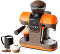 20 Bar Espresso Machine with Grinder &amp Steam Wand - Semi Automatic Coffee Maker NTC Intelligent Temp Control 58mm Stainless Steel Portafilter One-Touch Panel for Home Barista (Removable Water T
