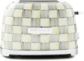 MACKENZIE-CHILDS 2-Slice Toaster Decorative Toaster for Kitchen Gray-and-White Sterling Check
