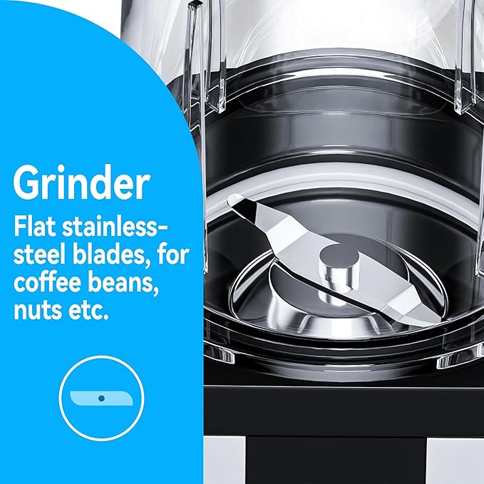 Compact Personal Blender for Smoothies &amp Shakes 2-in-1 Bullet Blender and Grinder with 11-Piece Set 2×24oz To-Go Cups + 10oz Grinding Cup Ice Crushing BPA-Free Dishwasher SafeIdeal Gift