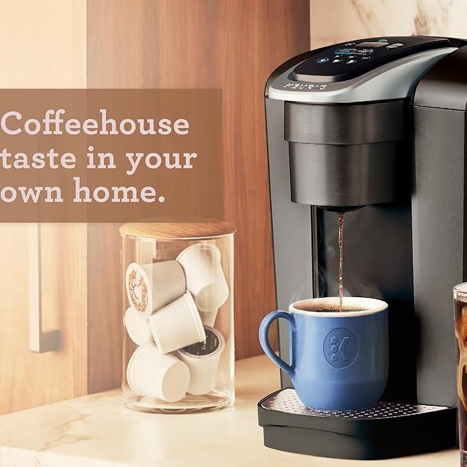 Keurig K-Elite Single Serve K-Cup Pod Coffee Maker with Strength and Temperature Control Iced Coffee Capability 8 to 12oz Brew Size Programmable Brushed Slate