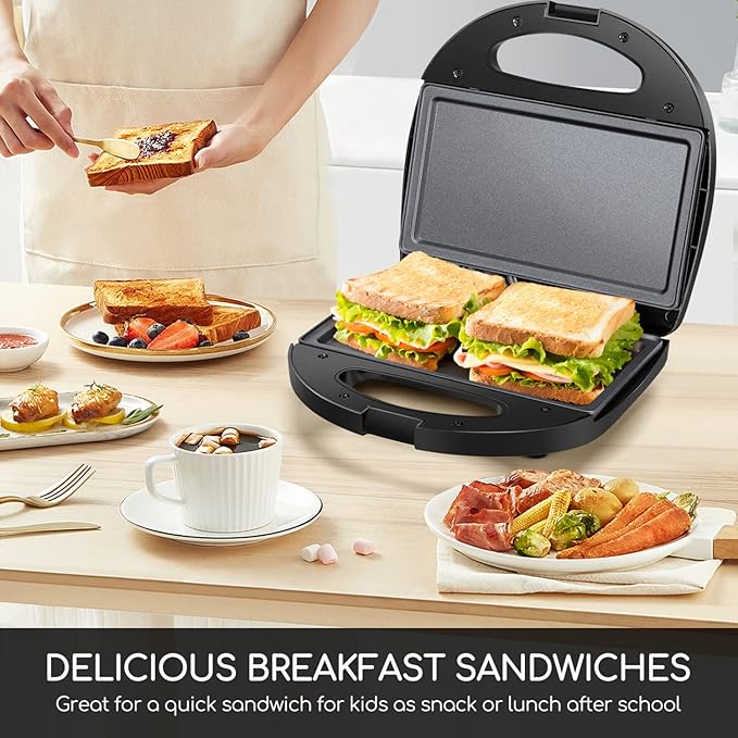 Aigostar Toaster 2 Slice Sandwich Maker Panini Press Tostadora de Pan Retro Extra-Wide Slot Toasters Best Rated Prime for Bagels Breads Waffles