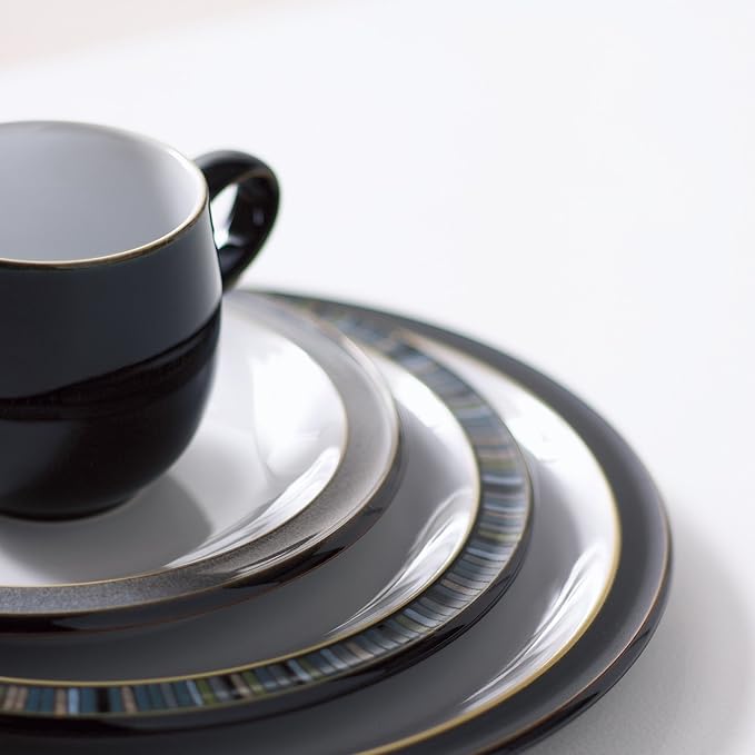 Denby Jet Black Boxed Tableware Set 16-Piece