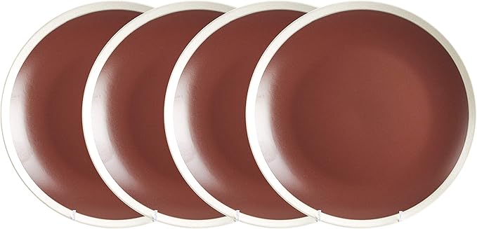 Rock Ridge Speckled Stoneware Dinnerware Set (12pc Set Brown and Ivory)