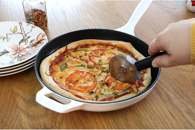 La Cuisine LC 2680 5 Piece Enameled Cast Iron Round Casserole Cookware Set White