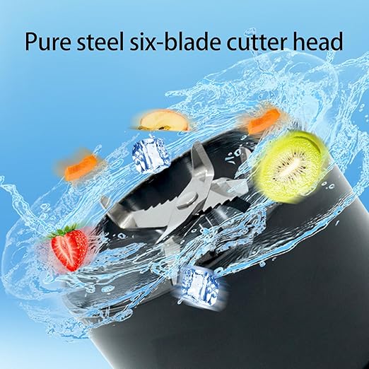Powerful Portable Juicer Maker - 2000ml Capacity USB Rechargeable Blender Smoothies Juices - Ideal Home Office Outdoor Use(018)