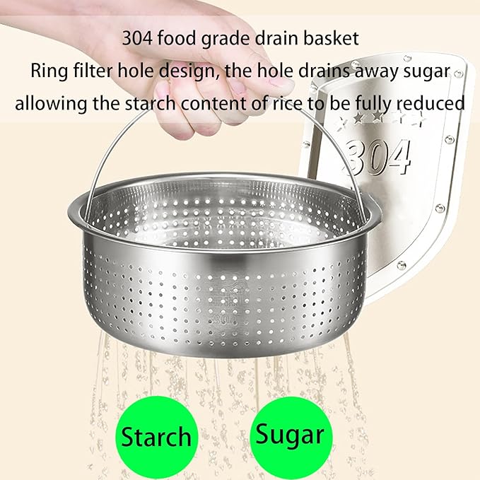 Low Sugar Rice Cooker 3L Portable Rice Cooker 5 Cooking Modes 24-Hour Smart Appointment 8 Hours Heat Preservation