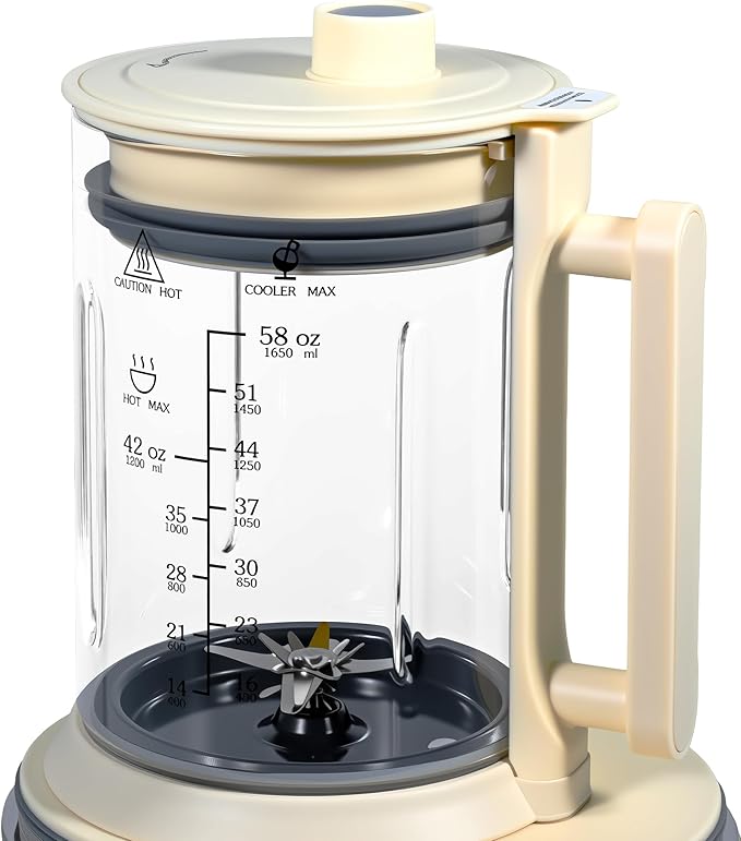 55oz Almond Milk Maker Oat Soy Milk Maker Machine Automatic Countertop Blender Keep Warm Delay Start Nut Milk and Rice Paste Making Automatic Cleaning