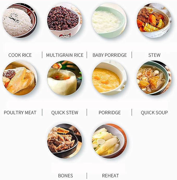 Low-Sugar Rice Cooker Household Double-Inner Rice Cooker 24H Reservation Rice Soup Separation for 1-3 People (B) (B)