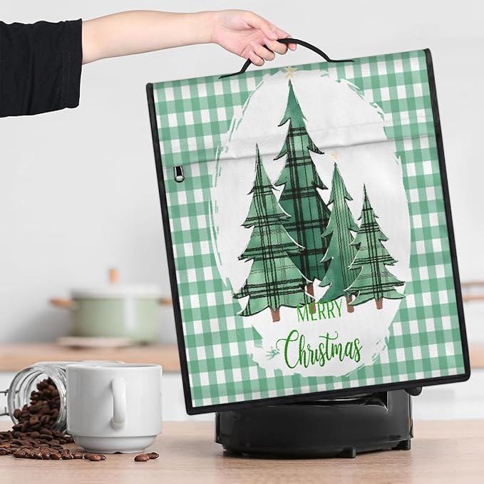 cfpolar Kitchen Aid Mixer Cover Compatible with 6-8 Quarts Xmas Green Christmas Tree Stand Mixer Cover Kitchen Aid Mixers Accessories Appliance Organizer Bag Dust Covers with Zipper Pocket