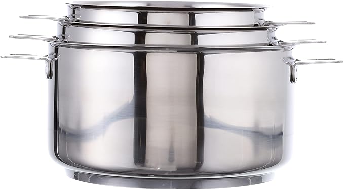 Twisty Set of Three Pans Without Handle 24.99 x 23.19 x 16 cm Silver