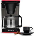 Taurus Velvet 12-Cup Drip Coffee Maker Glass Carafe Modern Compact Design Non-Programmable Easy-Clean Reusable Filter Auto Shut-Off Black