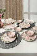 Dinnerware Sets - Pink Woods - 12 pieces - 6 People - Stoneware