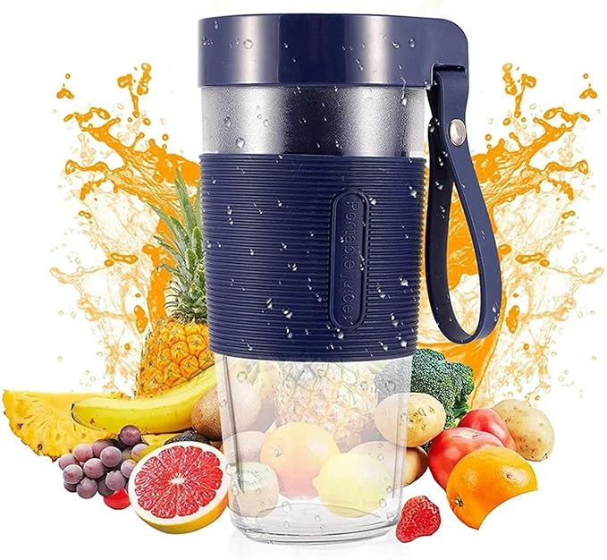 7.4V Portable Blender Personal Blender for Smoothies and Shakesr with Rechargeable USB for Kitchen TravelBlue