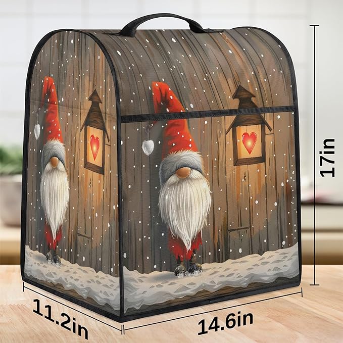 cfpolar Kitchen Aid Mixer Cover Compatible with 6-8 Quarts Christmas Dwarf Snowflake Stand Mixer Cover Kitchen Aid Mixers Accessories Appliance Organizer Bag Dust Covers with Zipper Pocket