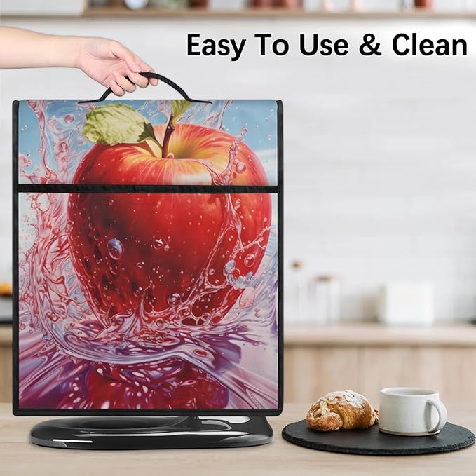 cfpolar Kitchen Aid Mixer Cover Compatible with 6-8 Quarts Watercolor Apple Fruit Stand Mixer Cover Kitchen Aid Mixers Accessories Appliance Organizer Bag Dust Covers with Zipper Pocket