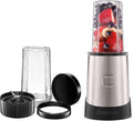 Chefman Personal Ultimate Kitchen Blender Quick Portable Blending of Shakes Smoothies Baby Food &amp Juice 2 Travel Cups Cover &amp Drinking Rim 6-Piece Set Dishwasher-Safe Stainless-Steel Bl