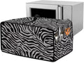 Zebra Printed Toaster Oven Air Fryer Cover with Accessory Pockets washable Toaster Oven Dust Cover for Kitchen Counter 20.5 x 16.5 x 10 Grey