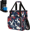 Plum Blossom Crane Cloud Coffee Maker Carring Bag Travel Carrying Storage Tote Bag Compatible with Keurig K-Mini or K-Mini Plus Portable Single Serve Coffee Brewer Case with Pockets for K-cup Pods