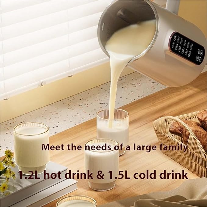 8 in 1 Nut Milk Maker Machine Multifunctional Machine for Making Nut Milk Automatic Nut Milk Blender with Easy Clean Stainless Steel Design for Homemade Almond Milk Soy Milk Oatmeal(2pcs)