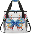 Abstract Butterfly Coffee Maker Carrying Bag Cute Butterfly Travel Storage Bag Compatible with K-Mini or K-Mini Plus Single Serve Coffee Brewer Carrying Case with Multiple Pockets &amp Shoulder Str