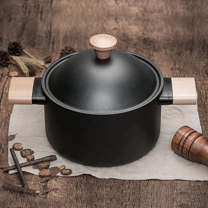 Kitchen Non-Stick Pan SetKitchen Cookware SetWoks and Saucepan Pots and Pans Set3 PieceBlack