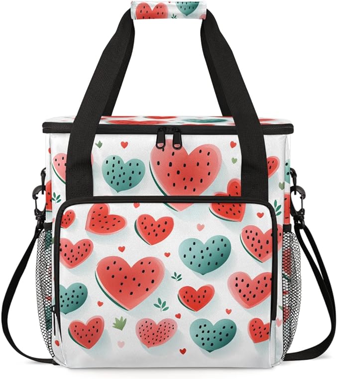 Waterlemon Heart Coffee Maker Carrying Bag Portable Travel Storage Tote Bag Compatible with K-Mini or K-Mini Plus Single Serve Coffee Brewer Carrying Case with Multiple Pockets &amp Shoulder Strap