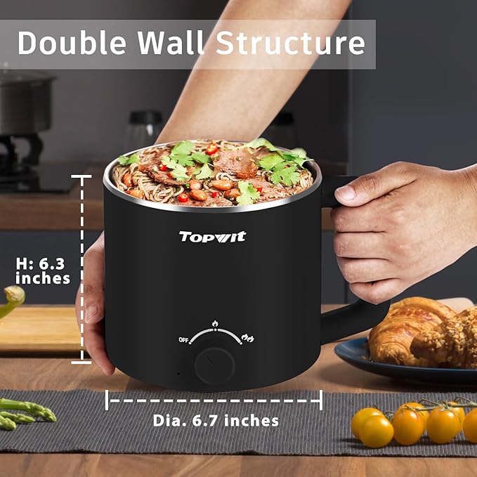 Topwit Hot Pot Electric &amp 1.2L Small Rice Cooker